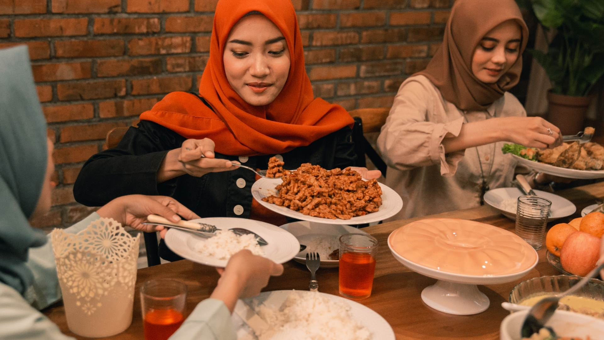 Family Eating On Ramadan Kareem